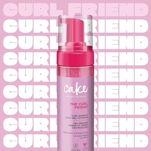 **Cake Beauty Gel-to-Foam Curl Styler - The Curl Friend | High Hold, Frizz Protection, Coconut Oil & Shea Butter - 6.8 fl oz**