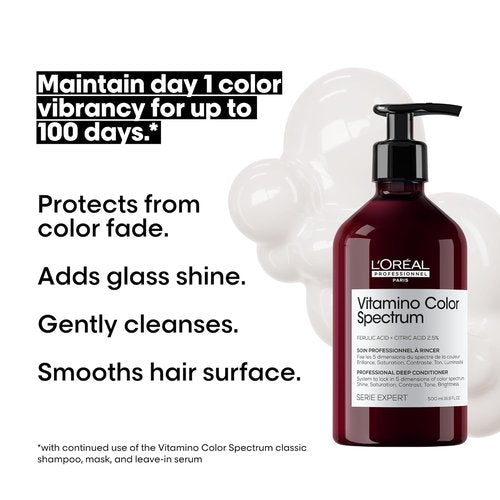 L'Oréal Professionnel Paris Vitamino Color Spectrum Deep Conditioner - Ultra High Glass Shine & Vibrant Color Retention