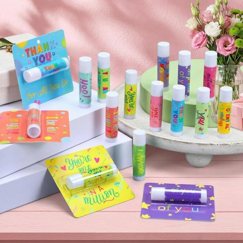 Skiennix Thank You Lip Balms - 48 Pcs Travel Size Appreciation Gifts for Teachers & Nurses