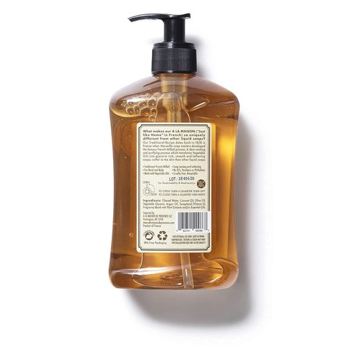 A LA MAISON French Liquid Hand Soap, Honeysuckle - Natural Hand Wash Made with Essential Oils - Biodegradable, Plant-Based, Vegan, Cruelty-Free, Alcohol & Paraben Free (16.9 oz, 6 Pack)