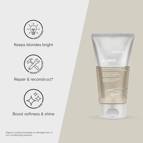 Joico Blonde Life Brightening Masque - Instant Hydration for Blonde Hair | Sulfate-Free & Detoxifying