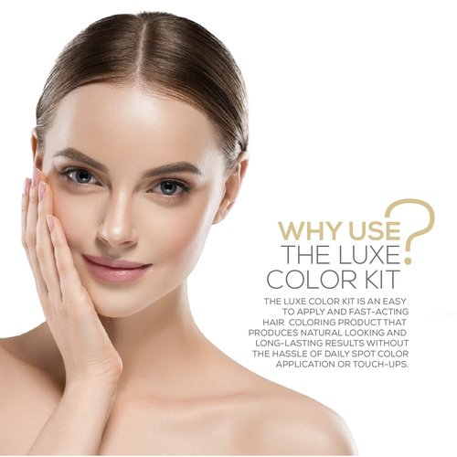 Parallel Products - Luxe Black Cream Hair Dye - 25mL Professional Spot Coloring Kit | Covers Grey Hair
