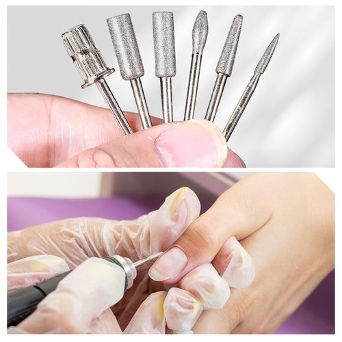 2Pack Nail Drill bits Set,Professional Nail Art Tools Set for Acrylic Art,with 6 pcs Sanding Bands for Manicure & Pedicure Crystal Nail Files,Perfect for Nail Salons & Beauty (2Pack)