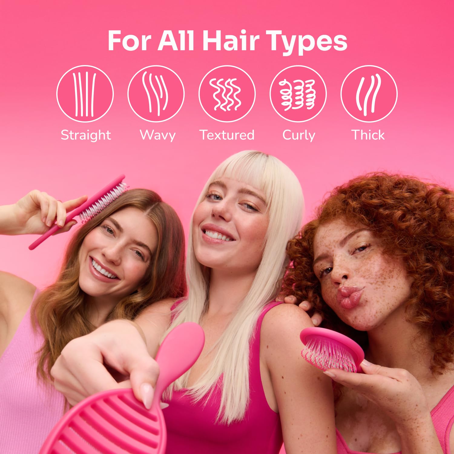 Wet Brush Original Detangler Hair Brush - Ultra-Soft IntelliFlex Bristles for All Hair Types | Limited Edition Cream Iridescence Icon