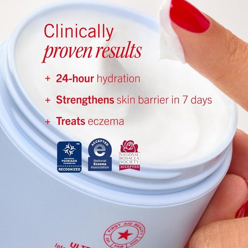 First Aid Beauty - Ultra Repair Cream - Intense Hydration Moisturizer for Face & Body - Clinically Proven to Strengthen Skin Barrier in 7 Days - Eczema Relief, 4 oz