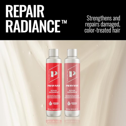 Pravana Repair Radiance Shampoo - Strengthens & Restores Damaged Color-Treated Hair | Vegan & Paraben-Free