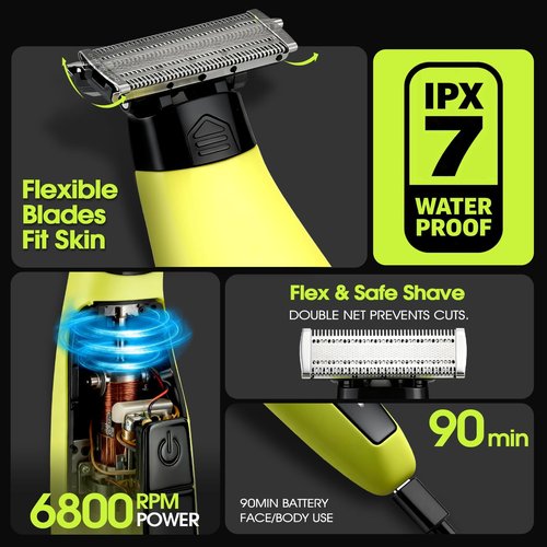 DSP Electric Beard Trimmer - Versatile Face & Body Hair Shaver for Men | Low Noise, Waterproof Design