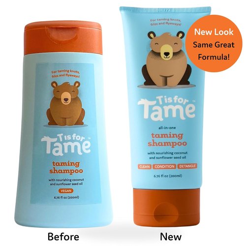 T Is For Tame - 3-in-1 Baby Shampoo, Conditioner & Detangler | Tear-Free, Hypoallergenic, Plant-Based - 6.76 fl oz