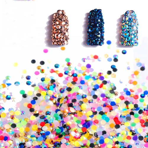 Flatback Rhinestones Round Gems for Nails Art and Crafts 620Pcs SS30 6mm AB Crystals Glitter Stone DIY Bags Clothes Shoes (Transparent White AB)