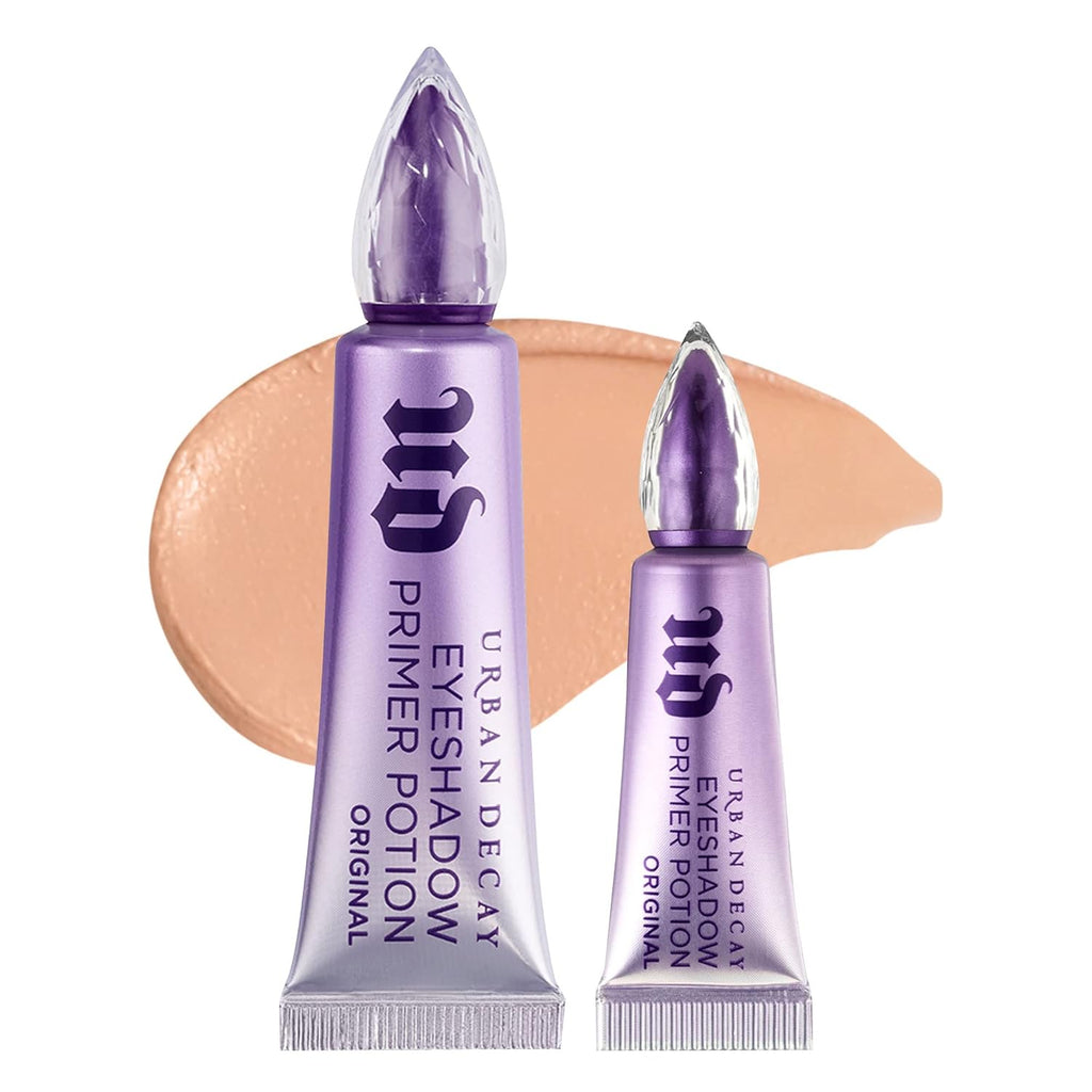 Urban Decay Eyeshadow Primer Potion Set - Long-Lasting Nude Primer for Crease-Free Makeup - 0.33 Fl. Oz + 0.16 Fl. Oz
