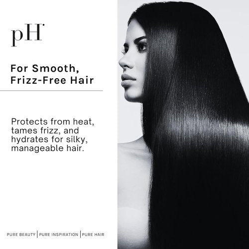 pH PURE HAIR Thermo-Protective Smoothing Creme - Anti-Frizz Keratin Treatment & UV Defense - 6.7 oz