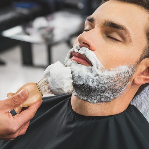 Aethland Shaving Brush Set for Men, 4 in1 Include 100g Shaving soap, Badger Shaving Brush and Stainless Steel Shaving Stand & Shaving Bowl for Husband Birthday Boyfriend Father's Day Gifts（Upgrade W)