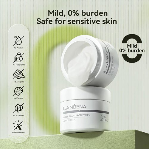 LANBENA Blackhead Remover | Deep Cleansing Nose Pore Strips & Peel-Off Mask | 60 Strips (1.06 Oz)