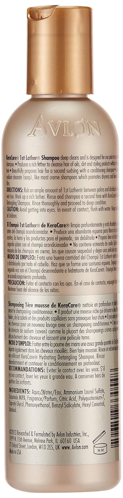 KeraCare Avlon 1st Lather Shampoo - Deep Cleansing Formula | 8 Ounce Bottle