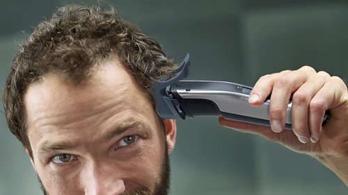 Philips Beard Trimmer and Hair Clipper Series 5000 - Black and Silver - No Blade Oil Needed