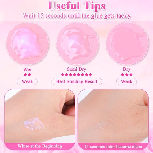 Rhinestones Face Glue for Cosplay Makeup, Shynek 2PCS Body Glue Waterproof Eye Glitter Hair Adhesive Spirit Adhesive for Halloween Costume Wig Face Gems Eye Body Glitter
