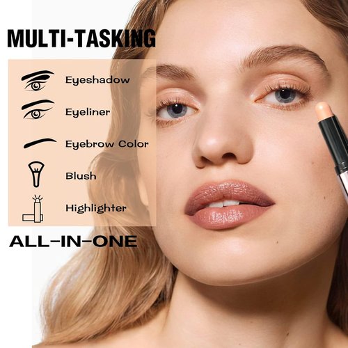 FOCALLURE Eyeshadow Stick - No Crease Creamy Formula | Matte & Shimmer, Smudge-Proof, Paint The Town Red