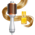SheGlam 4-in-1 Hot Air Brush - 24K 10-in-1 Shine Hair Oil for Effortless Styling