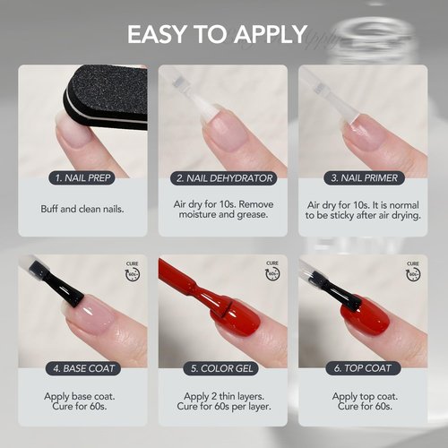 GAOY Nail Dehydrator and Primer Set - Acid-Free Natural Nail Prep for Gel Polish | 2 Pcs