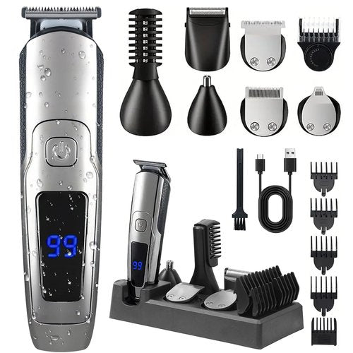 ritarga Beard Trimmer for Men, 20 Length Settings, Waterproof Electric Razor for Men with A Razor Stand, Hair Trimmer, Nose Hair Trimmer, Cordless Hair Clippers, All-in-One Grooming Kit