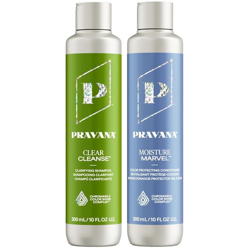 Pravana Clear Cleanse Shampoo - Clarifying Formula for Color-Treated Hair | Hydrates & Removes Hard Water Deposits | Vegan