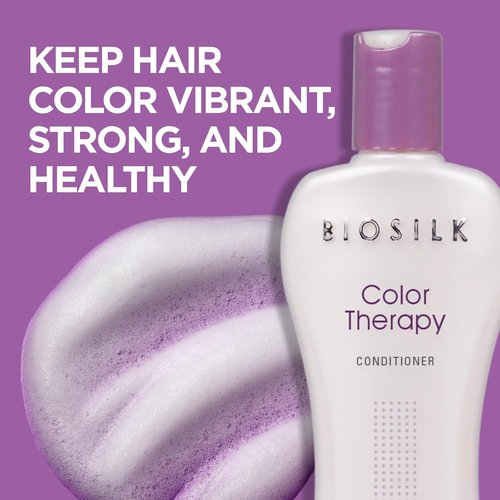 BioSilk Color Therapy Conditioner - Replenishes Moisture & Enhances Vibrancy | Sulfate-Free, 12 Oz