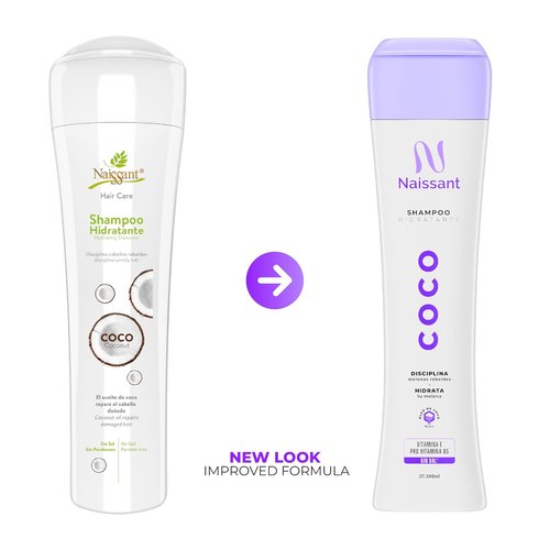 Naissant Coconut Shampoo - Deep Repair for Dry, Damaged Hair | Moisturizing & Color Safe | 10.1 Fl Oz