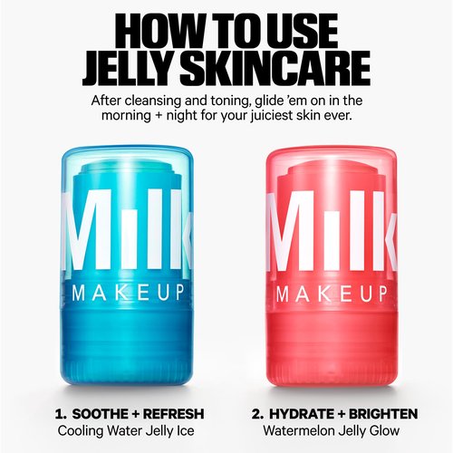 Milk Makeup Cooling Water Jelly Ice Calming Serum with Niacinamide – Reduces the Look of Puffiness + Redness for Visibly Calm Skin – Hydrating, Non-Comedogenic Serum w/Blue Light Protection – 0.46 oz
