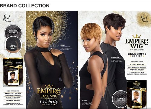 Sensationnel Empire Human Hair Celebrity Series Wig - RAMONA (1B Off Black)