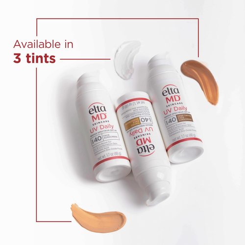 EltaMD UV Daily SPF 40 Tinted Face Sunscreen Moisturizer, Tinted Moisturizer for Face with SPF, Great for Dry, Combination, and Normal Skin, 0.5 oz