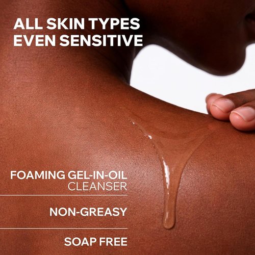 Uriage Cleansing Oil - 2-In-1 Foaming Shower Oil for Face & Body | Glycerin 25% for Gentle Cleansing & Moisturizing