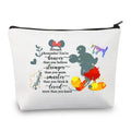 CMNIM Cartoon Mouse Makeup Cosmetic Bag Mouse Lover Gifts Bag for Women Friends Magic Mouse Travel Makeup Pouch Toiletry Case (Mouse always remember)