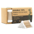 Pointed Cotton Swabs 500 Count Double Precision Tips with Wooden Sticks, Pointy Cotton Buds for Makeup Nail Care and Crafts