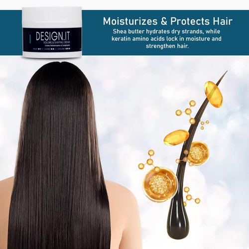 SUDZZFX DESIGN.IT Volume & Shaping Crème – Smoothing & Styling Formula – Frizz Control – Thickening for Men & Women – 3.4 Fl Oz