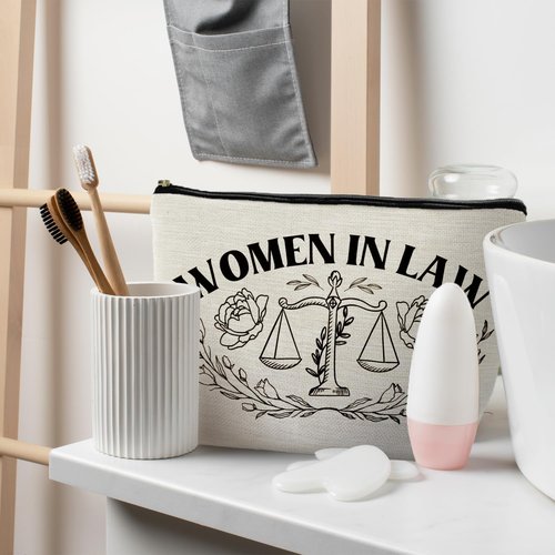 RYYCDOI Lawyer Gifts for Women, Lawyer Makeup Bag, Law School Graduation Gifts, Women in Law Cosmetic Bags Makeup Pouch