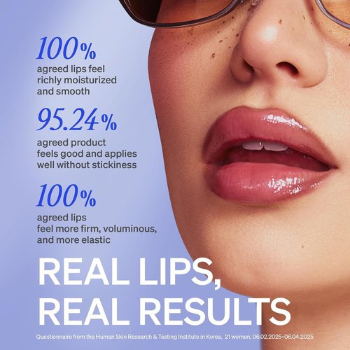 KNEMO LipLock Jelly Serum for Dry Lips, Long-Lasting, Hydrating, Plumping, Glossy Mask with Rose PDRN, Carrot Collagen, Pillow Peptide, Moisturizing Tinted Lip Balm. (Crystal Clear)