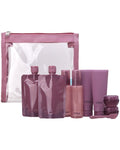 Bliss Travel Bottles Set - 10PC TSA Approved Leak Proof Refillable Travel Size Toiletries Containers for Shampoo Conditioner Lotion & Skincare, Size One Size, Mauve