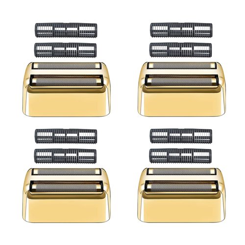 4 Pcs Replacement Foil and Cutters Compatible with BaBylissPRO Double Foil Shaver, Replacement Foil Compatible with FXFS2 Shaver (Gold)