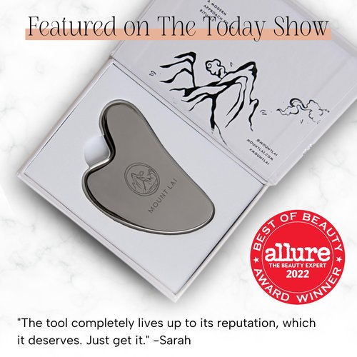 Mount Lai Stainless Steel Gua Sha Facial Tool – The Element of Refinement – Professional Grade Steel Face Sculpting Tool for Lymphatic Drainage, Puffiness Reduction & Refined Results