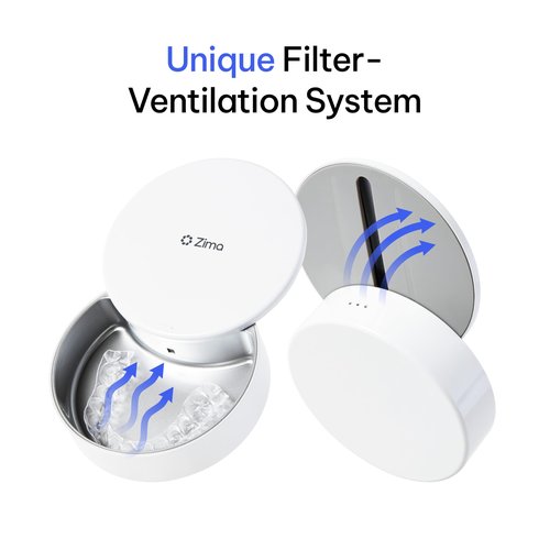 (NON-UV) Zima Case Air: Premium Retainer, Nightguard, Aligner Case. Metal Retainer Case with Vent Holes. Travel Essentials. Unique Sliding Lid. 20mm Depth. Case Partner For Dental Pod.
