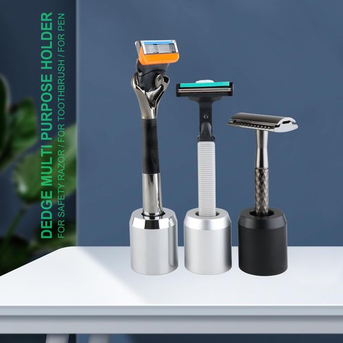 DEDGE Safety Razor Alloy Stand-Razor Holder Stand-Double Edge Safety Razor Stand-Shaver Holder For Bathroom Accessory-Opening dimension is 1.7cm/0.67"