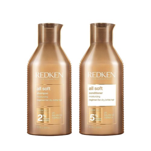 Redken All Soft Shampoo & Conditioner Set - Intense Softness & Shine for Dry Hair | 10.1 Fl Oz