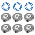 Philips Norelco SH50 Replacement Heads - 6-Pack with Blade Retaining Rings for 5000 Series