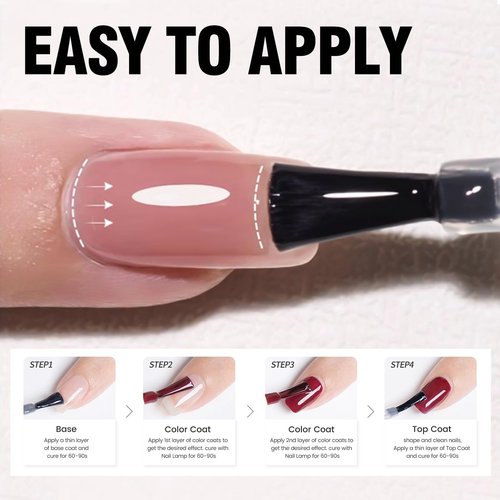 VENALISA Jelly Gel Nail Polish Set of 6 Colors Sheer Nude Pink Gel Polish Kit Neutral Skin Tone Transparent Soak Off UV Gel Salon Nail Art DIY at Home Manicure