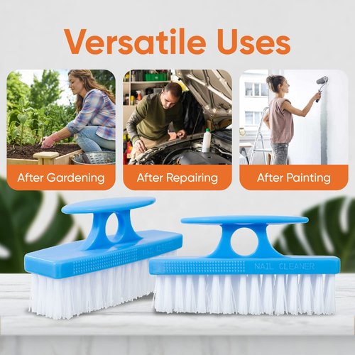 Nail Brush for Cleaning Fingernails, Nail Scrubber Brush, Toe Foot Hands Fingernail Brush Cleaner- Small Scrub Brush- All-Purpose Stiff Cleaning Brush (12 Pack, Blue)