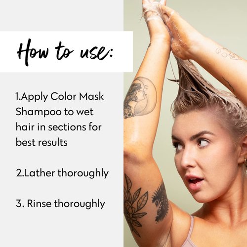 FOUR REASONS Hair Color Shampoo - Platinum Blonde Toner & Color Depositing Shampoo | Sulfate-Free, Vegan - 8.45 Fl Oz