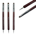 NEVI USA 2-Piece Sable Brush Set: Professional Acrylic French Manicure Clean-up Brush and Bend Nail Dotting Pen | Essential Tools for Precision Nail Art and Clean Cuticles (#10)