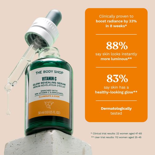 The Body Shop Vitamin C Glow Revealing Serum – For Dull & Tired Skin – Vegan – 30ml