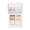 RMS Beauty Lip2Cheek Glow Quad - Multi-Use Blush & Lip Color Palette with 4 Radiant Shades, 0.42 oz