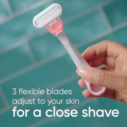 Gillette Venus Sensitive Women's Disposable Razors - Pack of 3 for Smooth, Irritation-Free Shaving